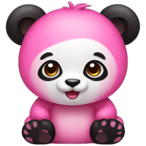 Pink panda emoji
