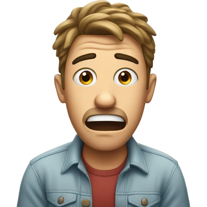 Shocked Guy with his hands around his head emoji
