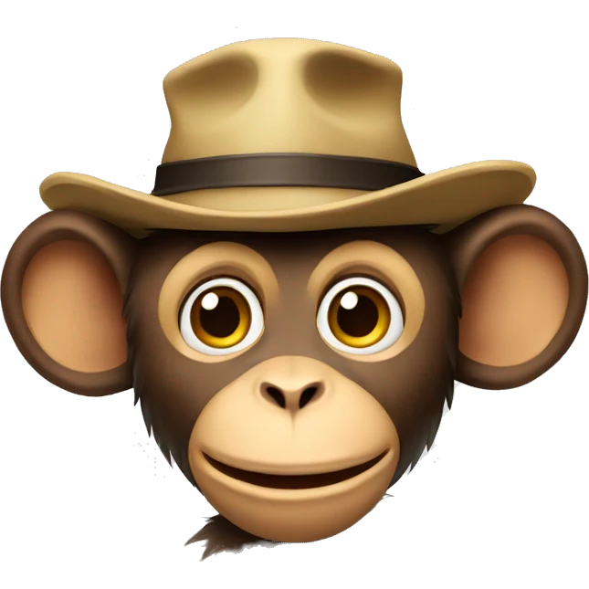 monkey with hat emoji
