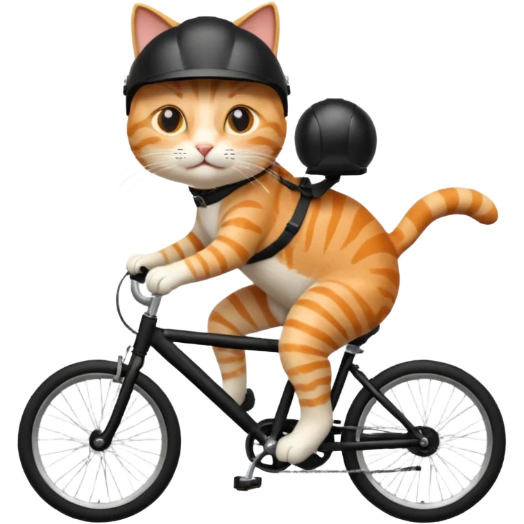Cat riding a bike emoji