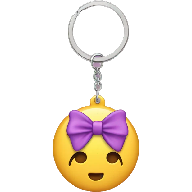 Keychain with bows emoji