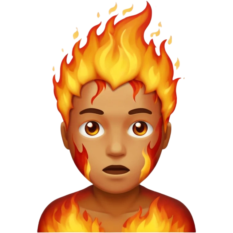 White Email with face and fire emoji