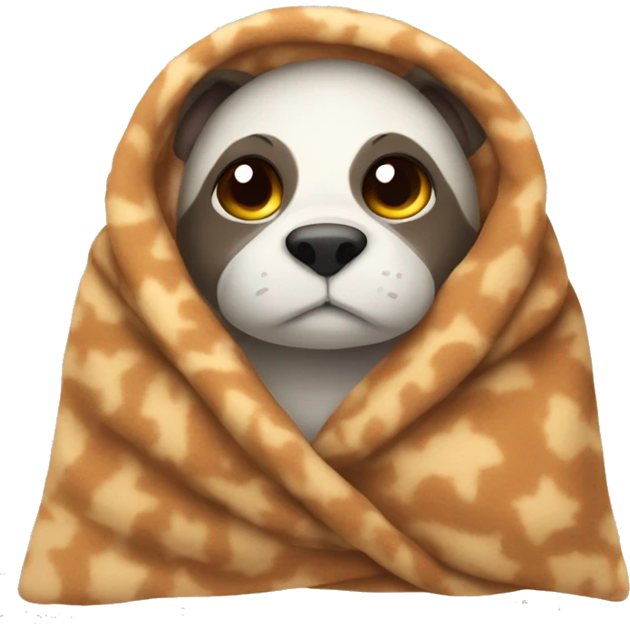 Animal cozy in blanket emoji