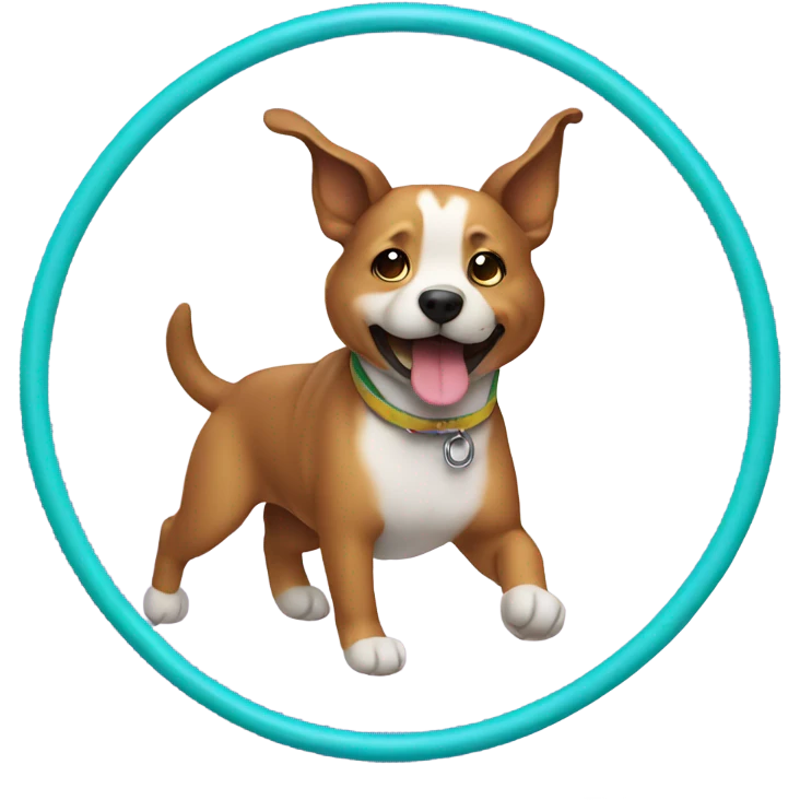 dog hula hooping  emoji