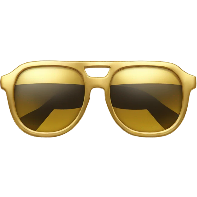 Gold frame sunglasses  emoji