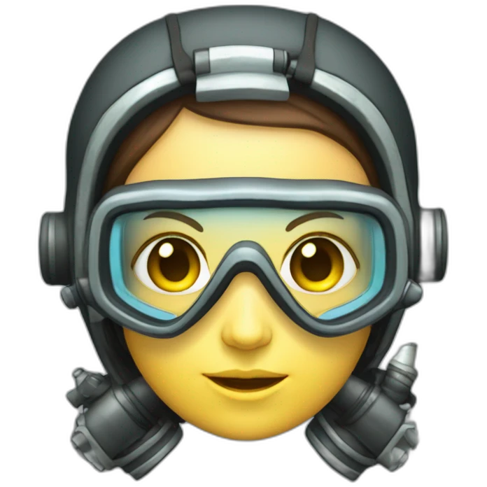 caucasian female deep sea diver emoji