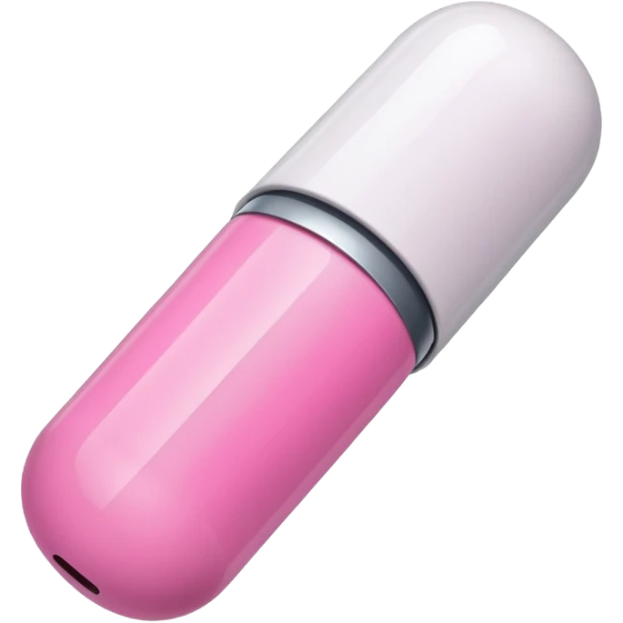 pink and white capsule emoji