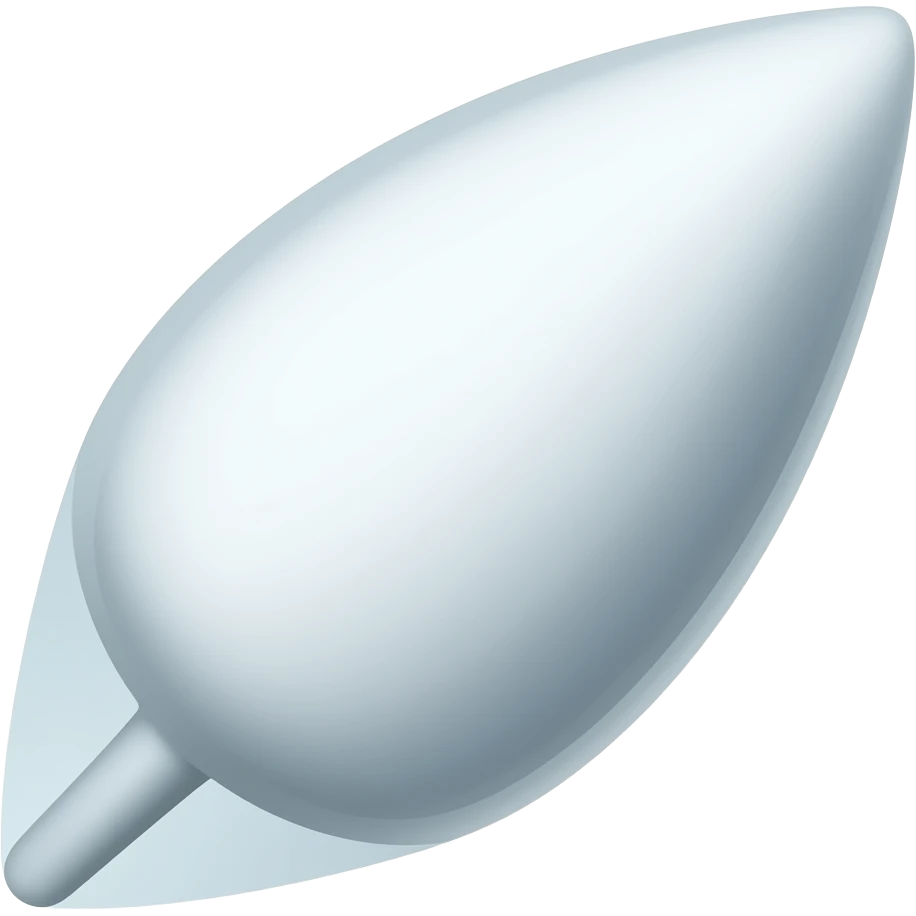 White swimming sperm emoji