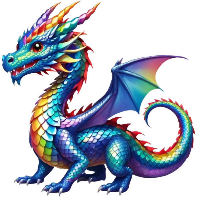 A raimbow dragon emoji