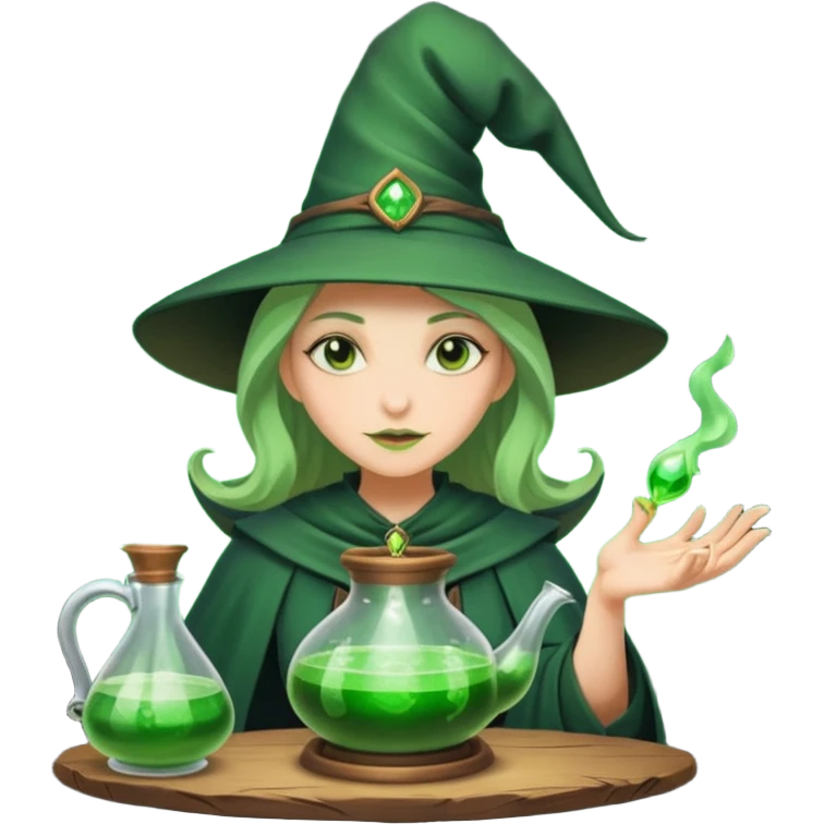 green witch cooking potion emoji