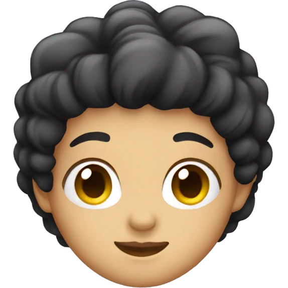 black hair clip emoji