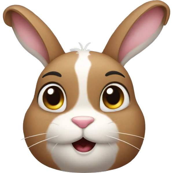 bunny funny face emoji