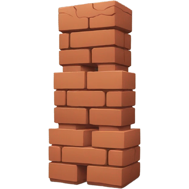 A brick being layered on top of another brick emoji