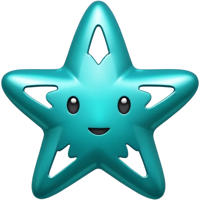 teal star with hearts emoji