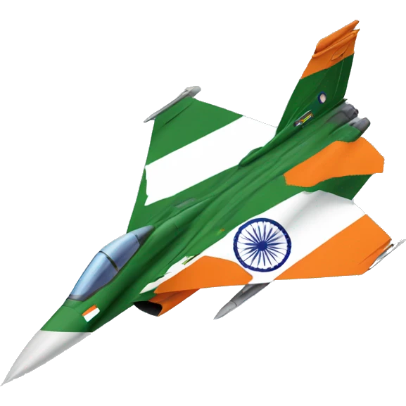 Indian Fighter jet with flag on it emoji