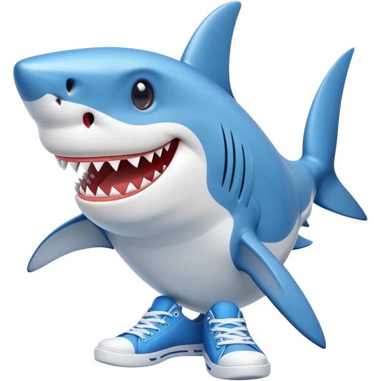 shark with shoes emoji