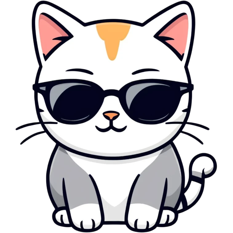 Cat with sunglasses emoji