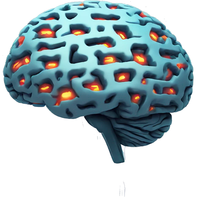 digital brain augmenting natural brain  emoji