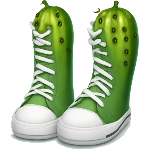 Pickle wearing sneakers emoji