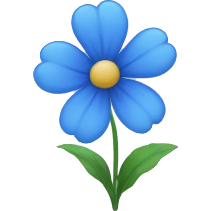 blue flower emoji
