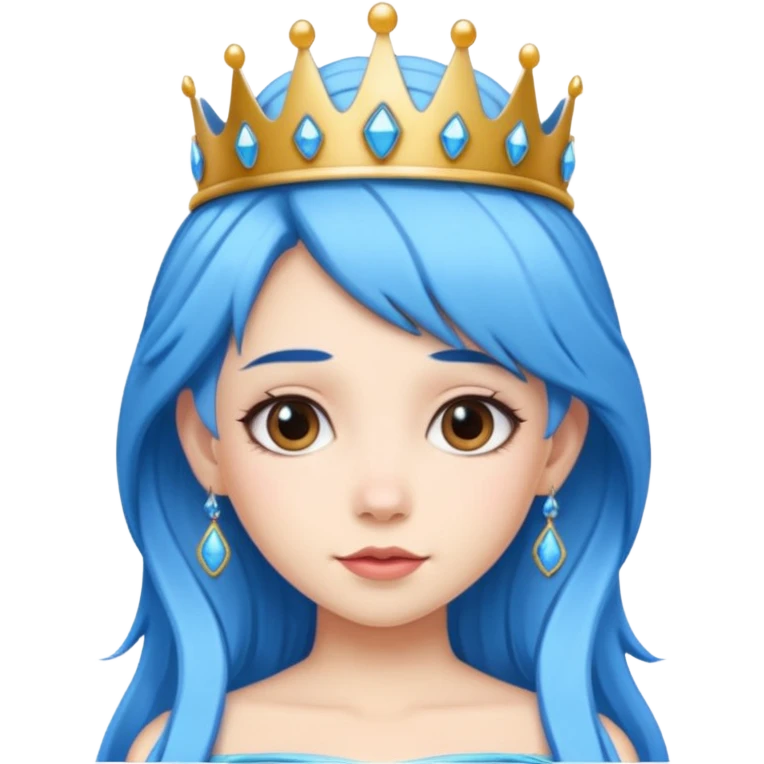 blue bun haired princess  emoji