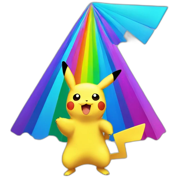 pikachu color rainbow emoji