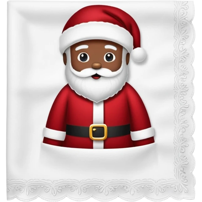 Black Santa napkin  emoji