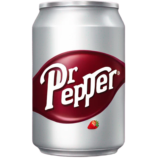 Can of dr.pepper with strawberry  emoji