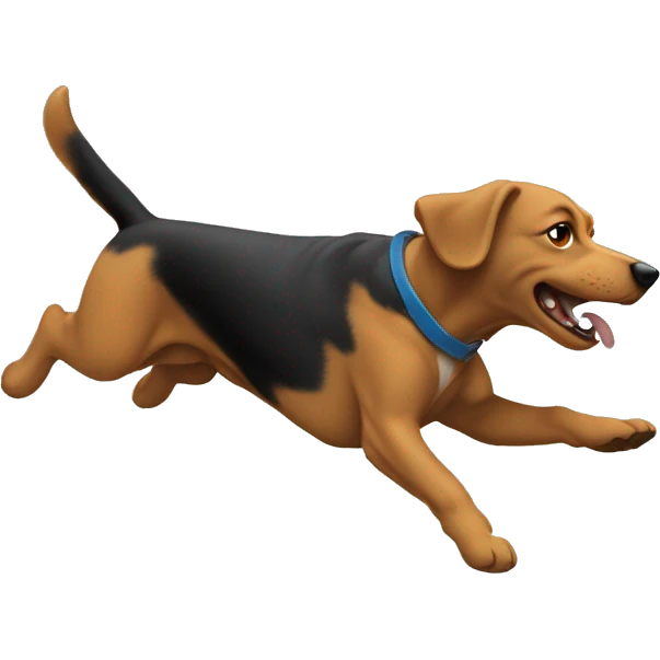 Agility dog jumping over anvil emoji