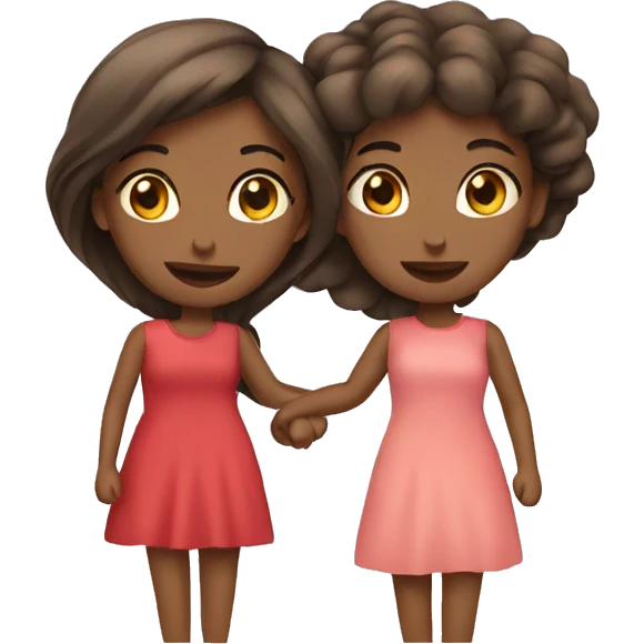Two girls in love emoji