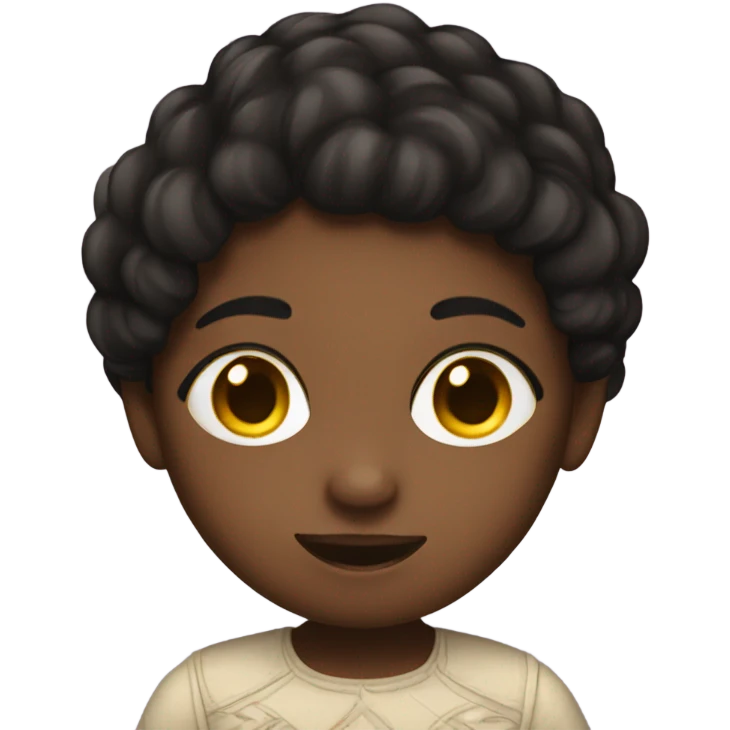 girl with higlight on dark hair who is learning a language emoji