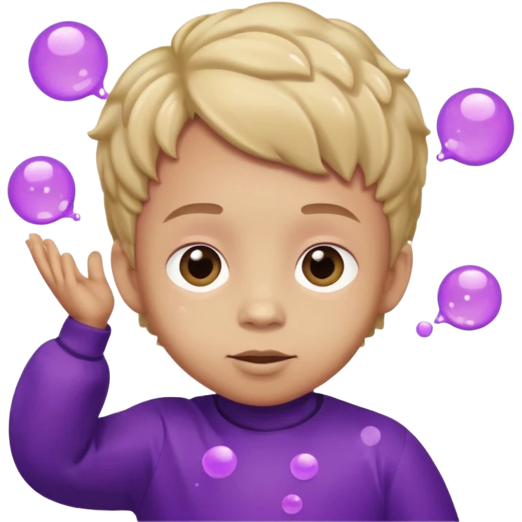 Kids in Fruit Clothes 
A boy in a grape outfit with round purple bubbles. 




































 emoji