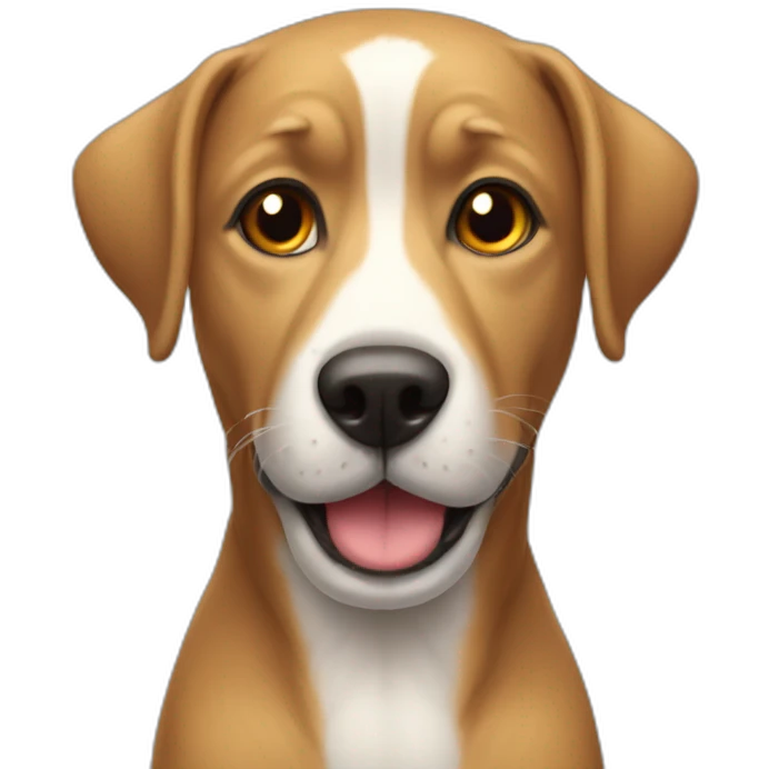 Un chien qui fait l amiur emoji