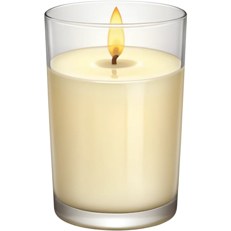 Soft vanilla long glass candle emoji