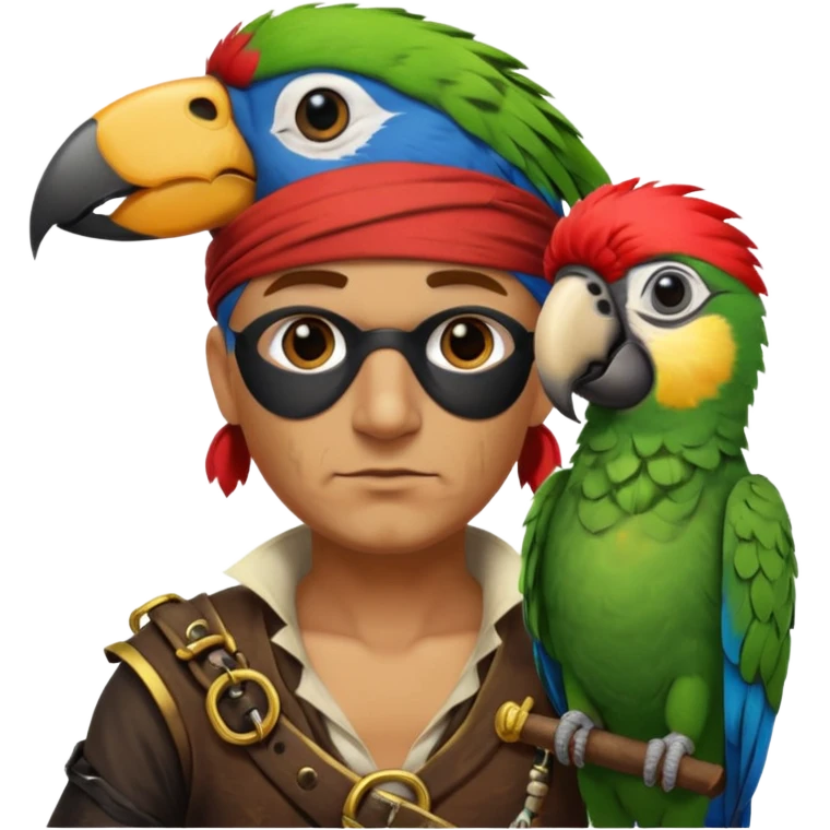 pirate and parrot emoji