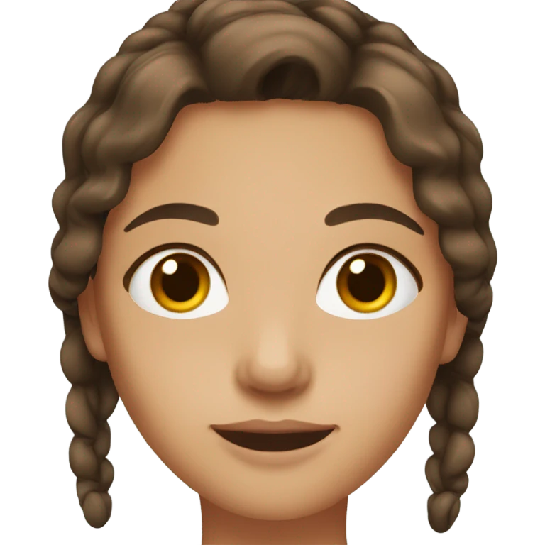 women with brown hair and brown eyes  emoji