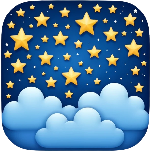 sky with twinkling stars emoji