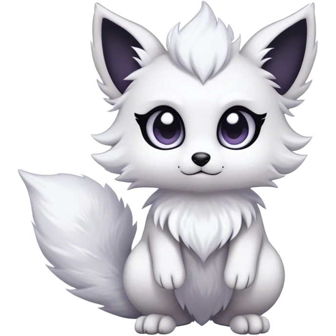 Kawaii dark edgy fantasy ethereal fursona Fakemon with tufted tail emoji