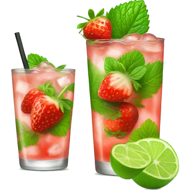 One Strawberry mojito emoji