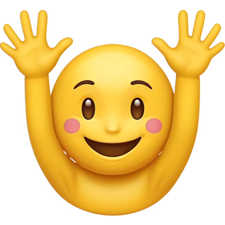 Mischievous yellow emoji with hands emoji