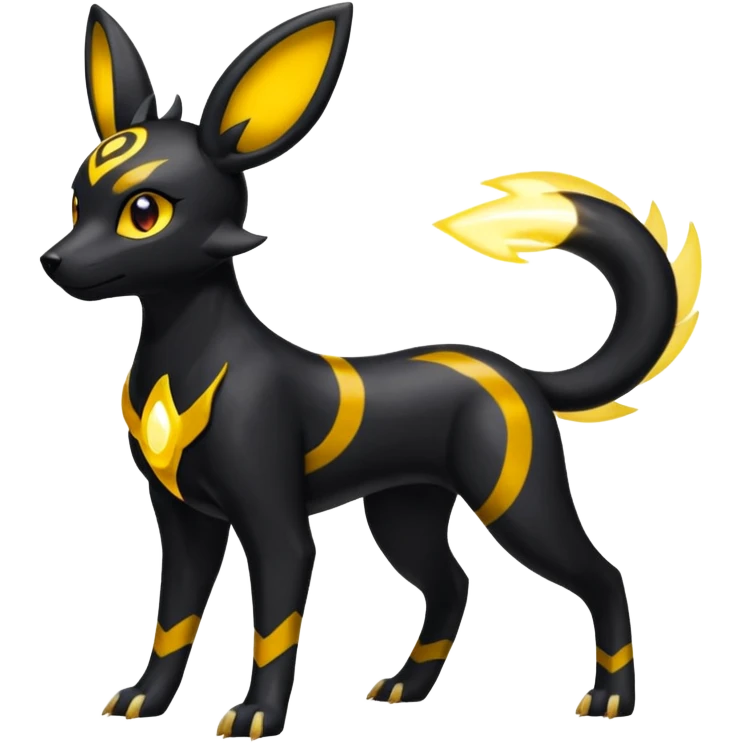 Houndoom-Electrike-Umbreon-Fakémon-hybrid-creature (full body)  emoji