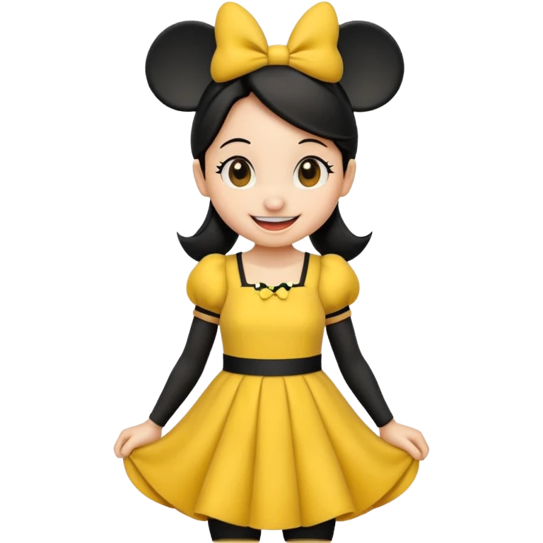 Mickey Mouse girl yellow emoji