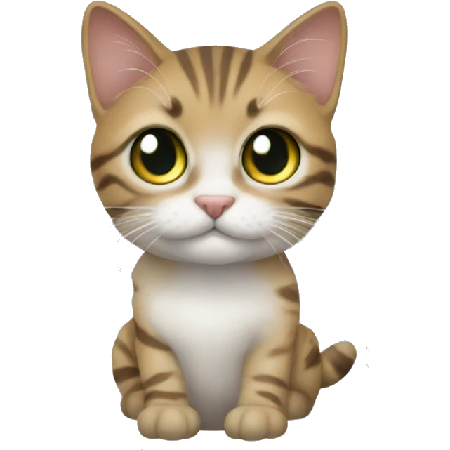 Спящая белая кошка emoji