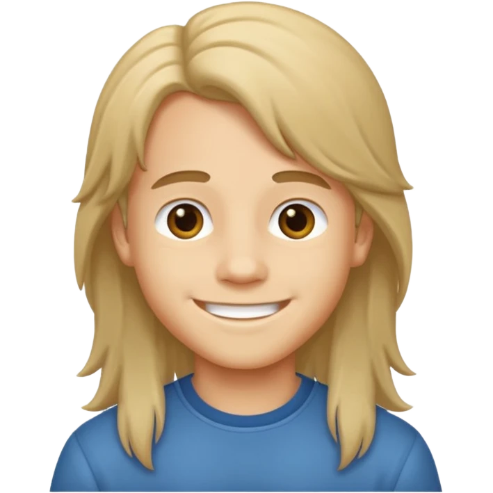 Make a boy with little long hair emoji