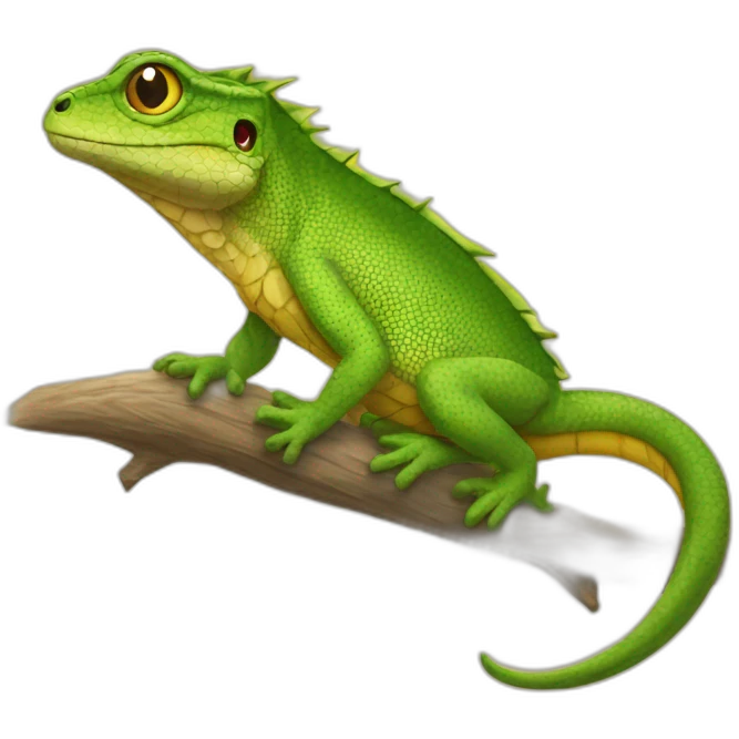 Lezard sur lion emoji