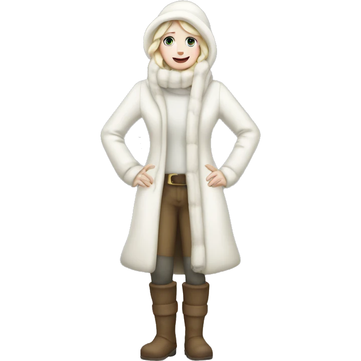 pale skin Snowwoman full body emoji
