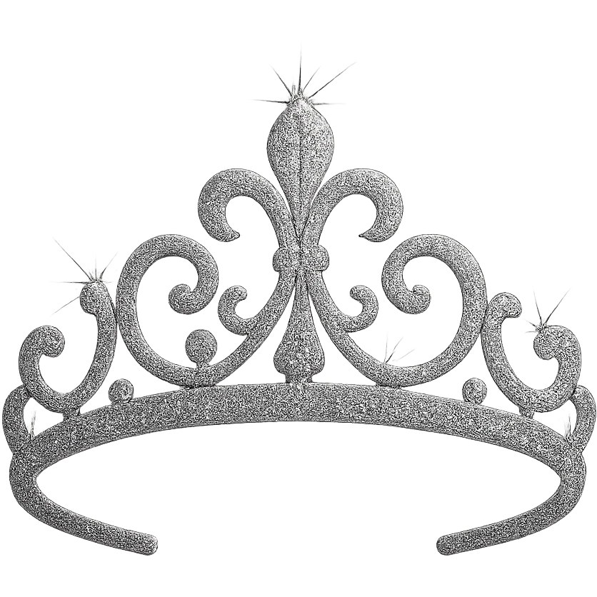 glittery tiara, no background emoji