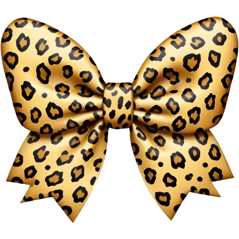 Leopard print bow emoji
