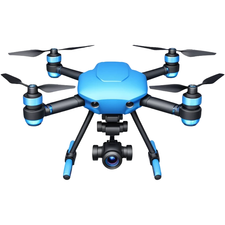 cinematic camera drone object icon, 3-axis gimbal stabilized camera, large lens, carbon fiber arms, glowing status lights, 3D cartoon, mobile game icon style, centered, clean background, no text, no watermark
  emoji