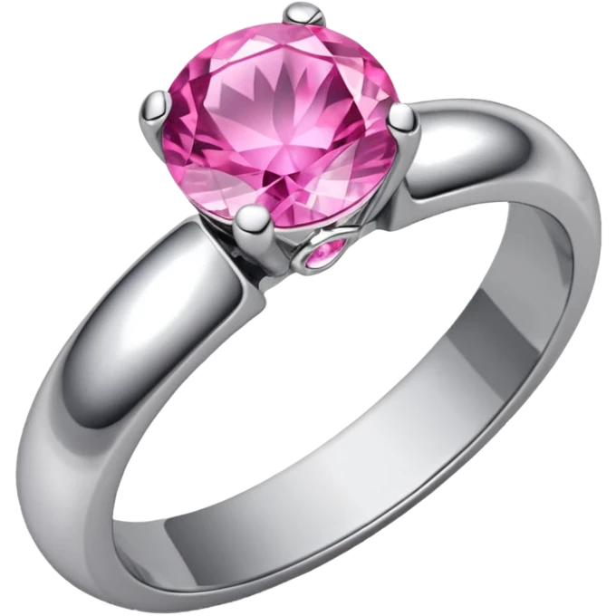 create a wedding ring emoji but with a pink crystal emoji